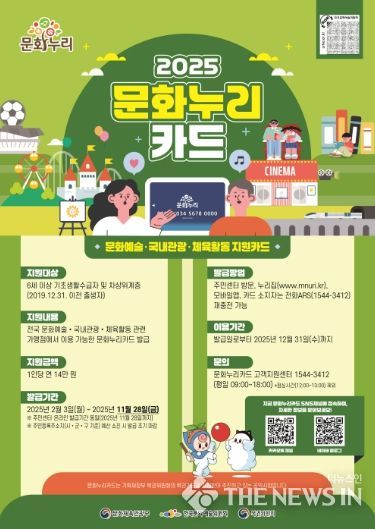 안산시, 취약계층 문화생활 지원… 문화누리카드 사업 확대 시행